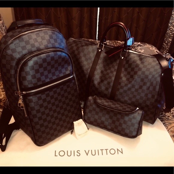 LV KEEPALL BOUDILLER 55 DAMIER GRAPHITE - Picture 2 of 6